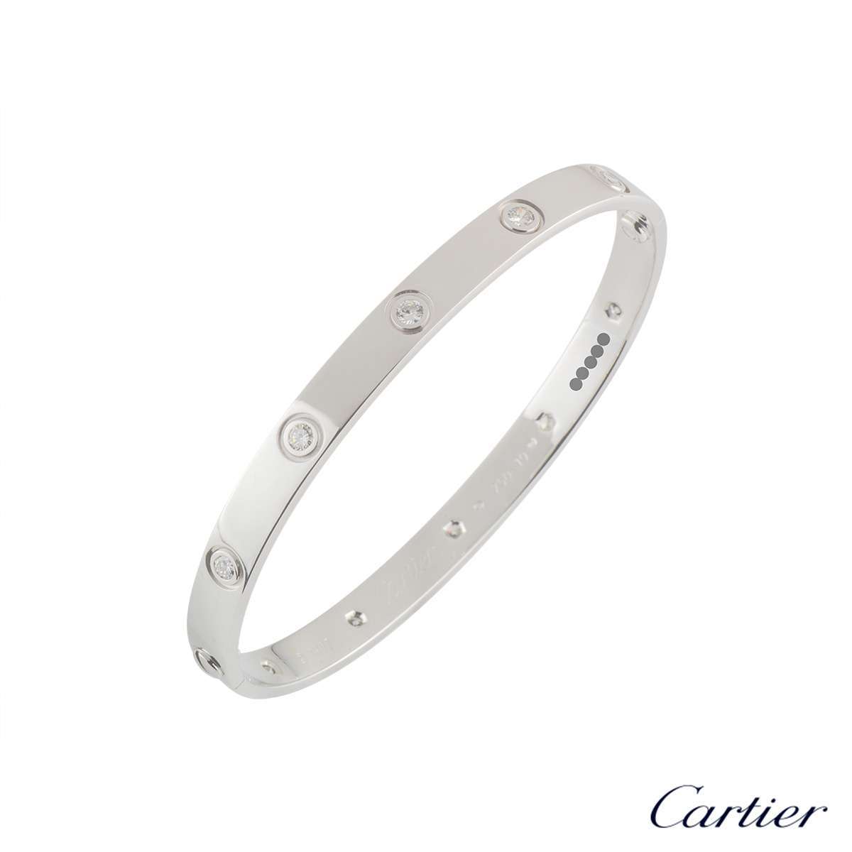 cartier bangle white gold